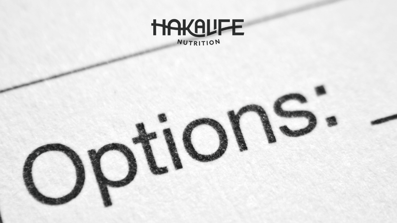 Close-up of the word 'Options:' on a document, related to easy cancellation of auto-ship.