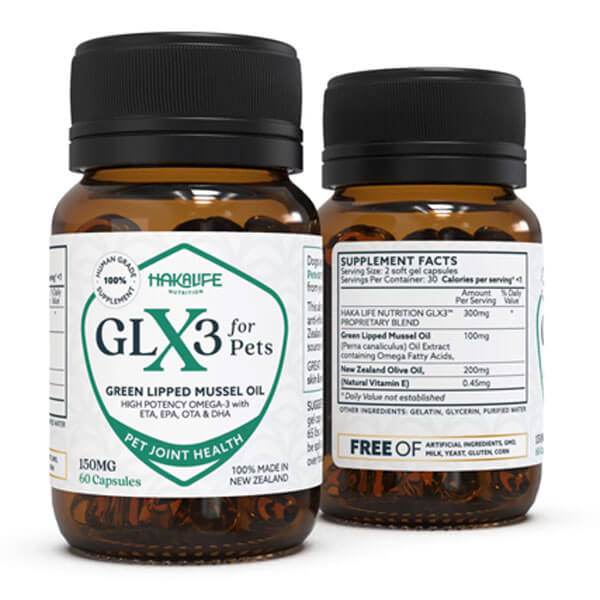 GLX3 Mussel Oil For Dogs - Pet Safe Hip & Joint Support*